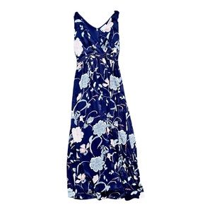 Motherhood Maternity Chiffon Sleeveless Floral Maxi Casual Mom Dress Like New M